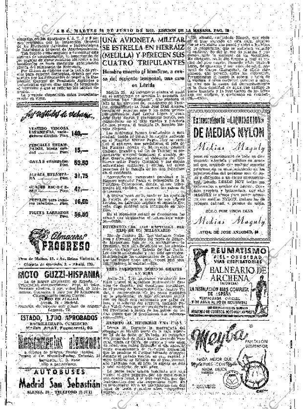 ABC MADRID 26-06-1951 página 20