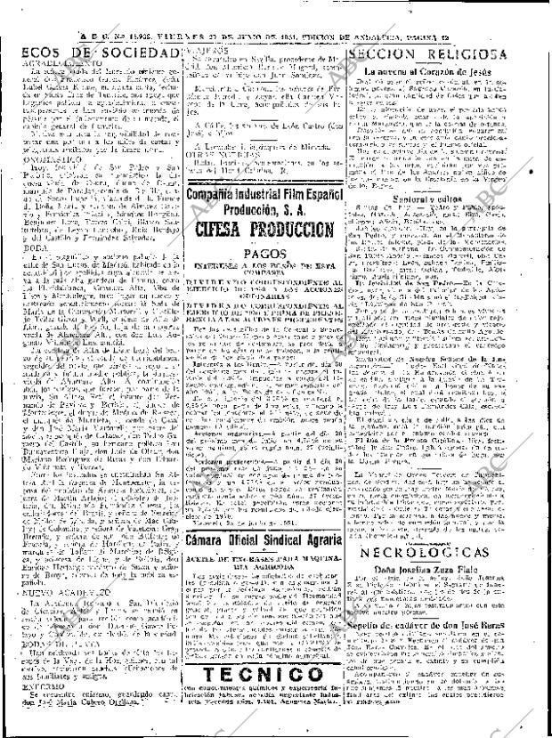 ABC SEVILLA 29-06-1951 página 12