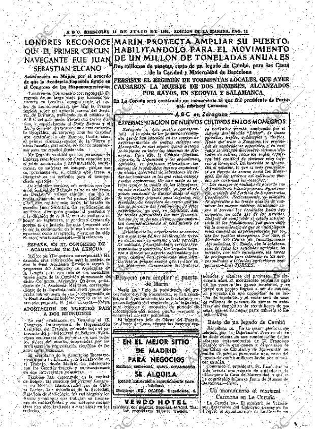 ABC MADRID 11-07-1951 página 11