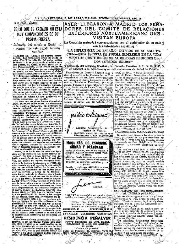 ABC MADRID 13-07-1951 página 11