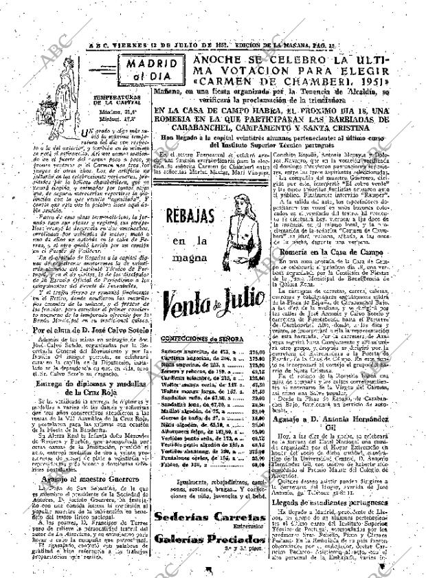 ABC MADRID 13-07-1951 página 15