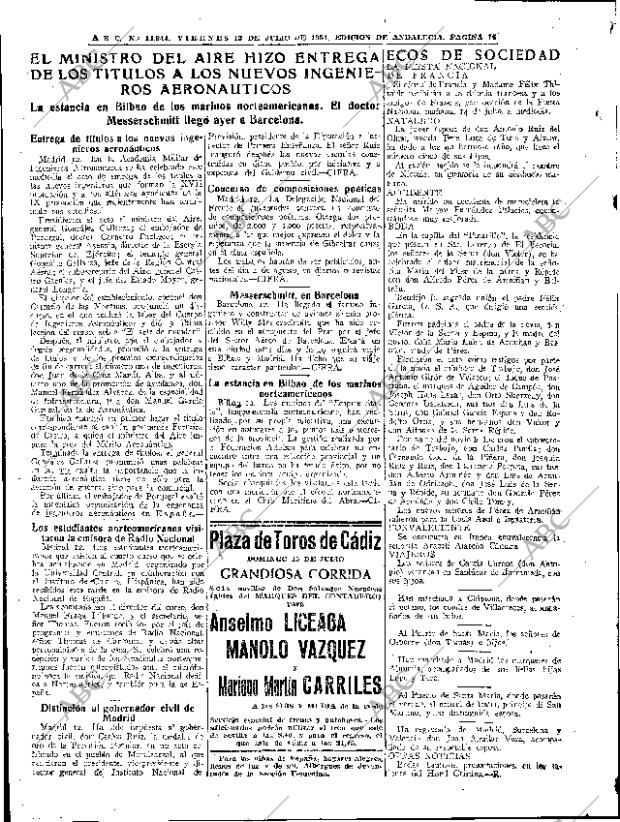 ABC SEVILLA 13-07-1951 página 14