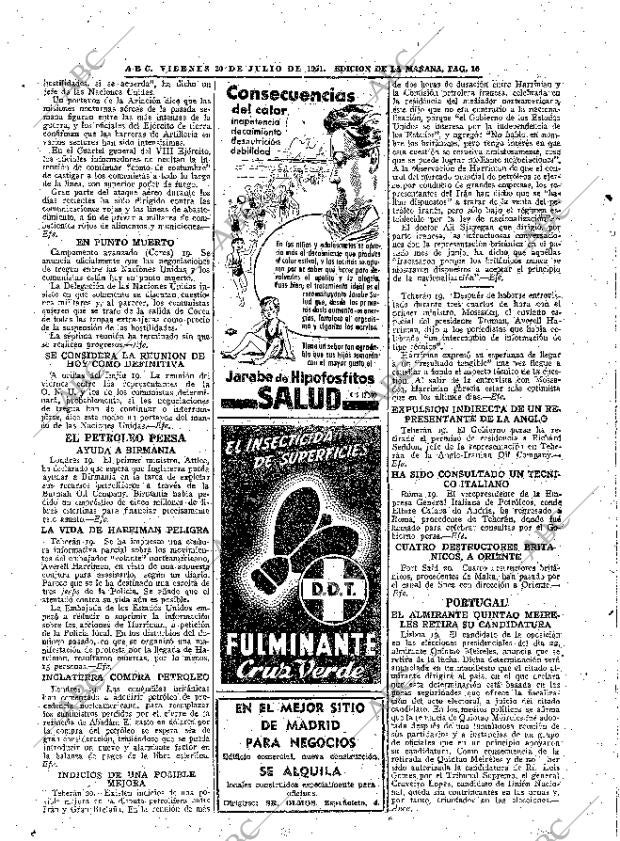 ABC MADRID 20-07-1951 página 16