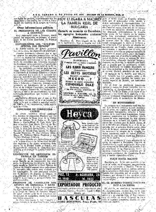 ABC MADRID 21-07-1951 página 10