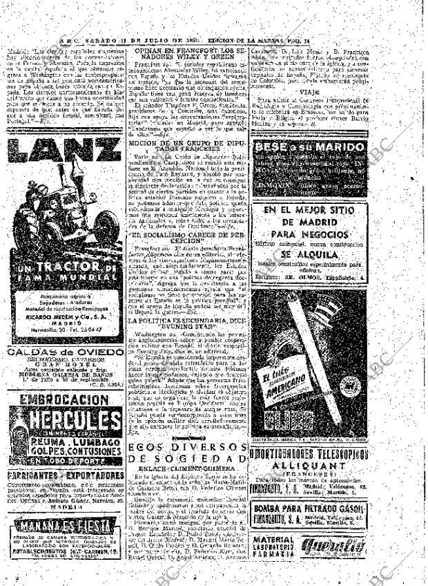 ABC MADRID 21-07-1951 página 14