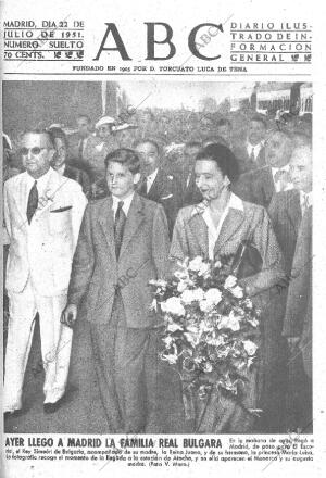 ABC MADRID 22-07-1951 página 1