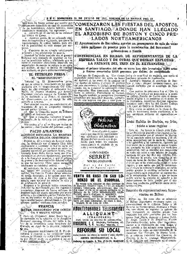 ABC MADRID 25-07-1951 página 13