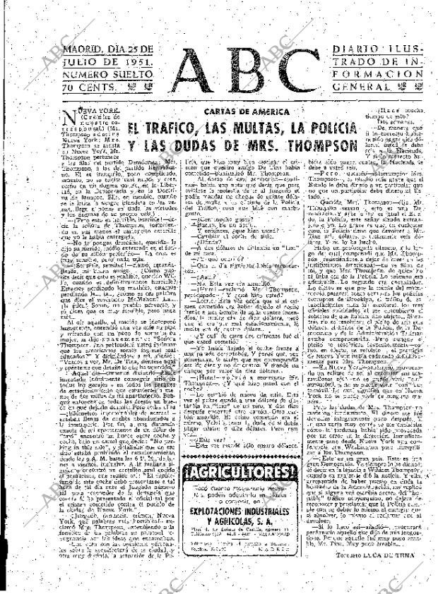 ABC MADRID 25-07-1951 página 3