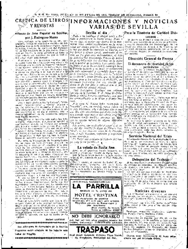 ABC SEVILLA 26-07-1951 página 15