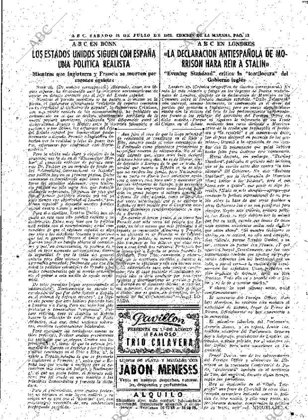 ABC MADRID 28-07-1951 página 13