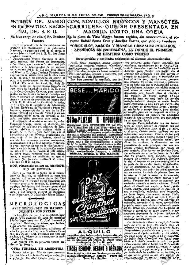 ABC MADRID 31-07-1951 página 19