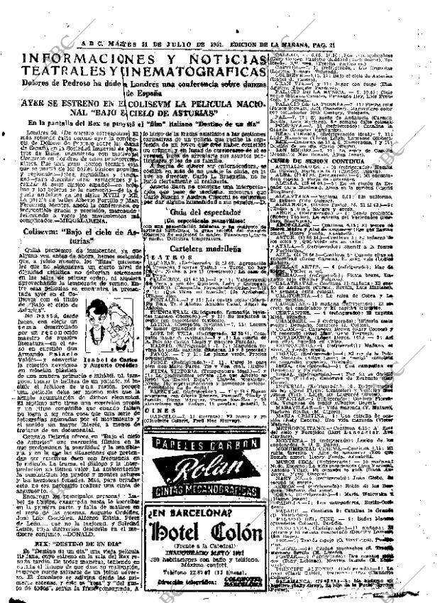 ABC MADRID 31-07-1951 página 21