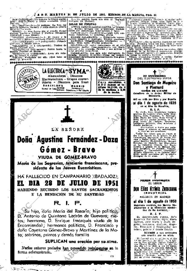 ABC MADRID 31-07-1951 página 22