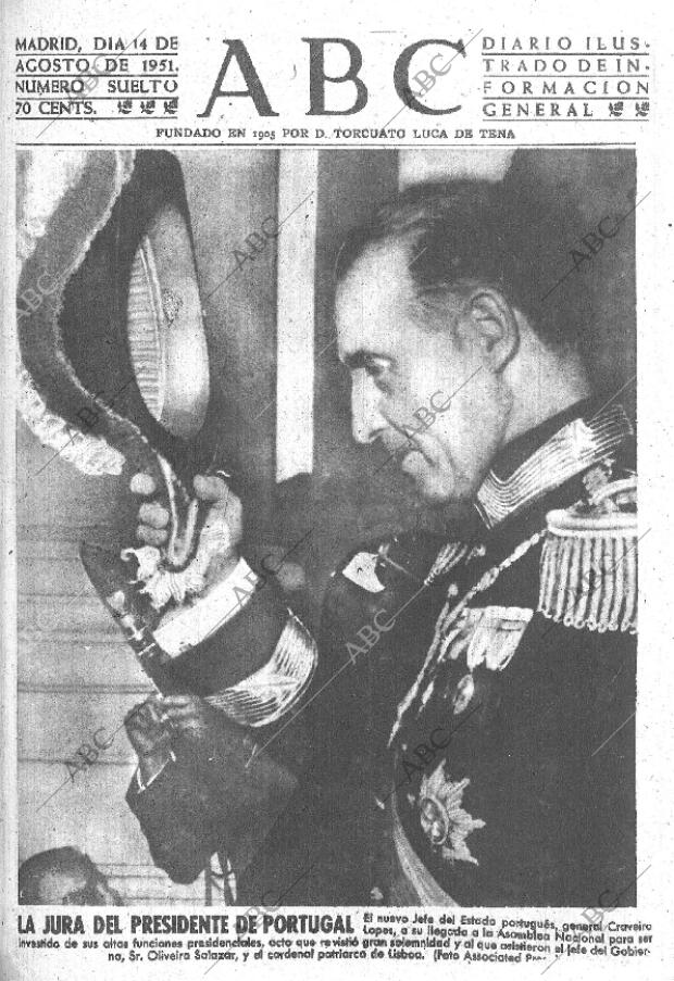 ABC MADRID 14-08-1951 página 1