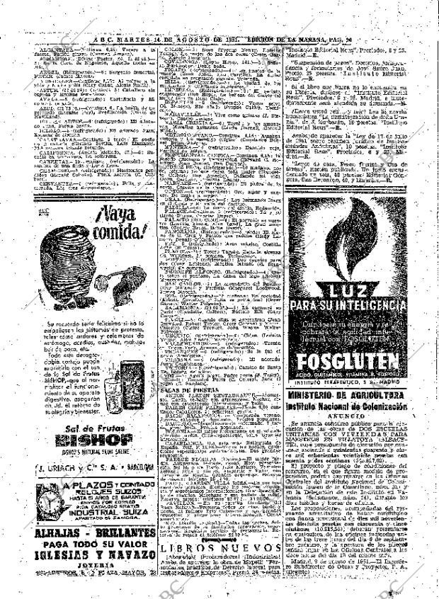 ABC MADRID 14-08-1951 página 20