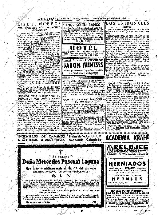 ABC MADRID 18-08-1951 página 19