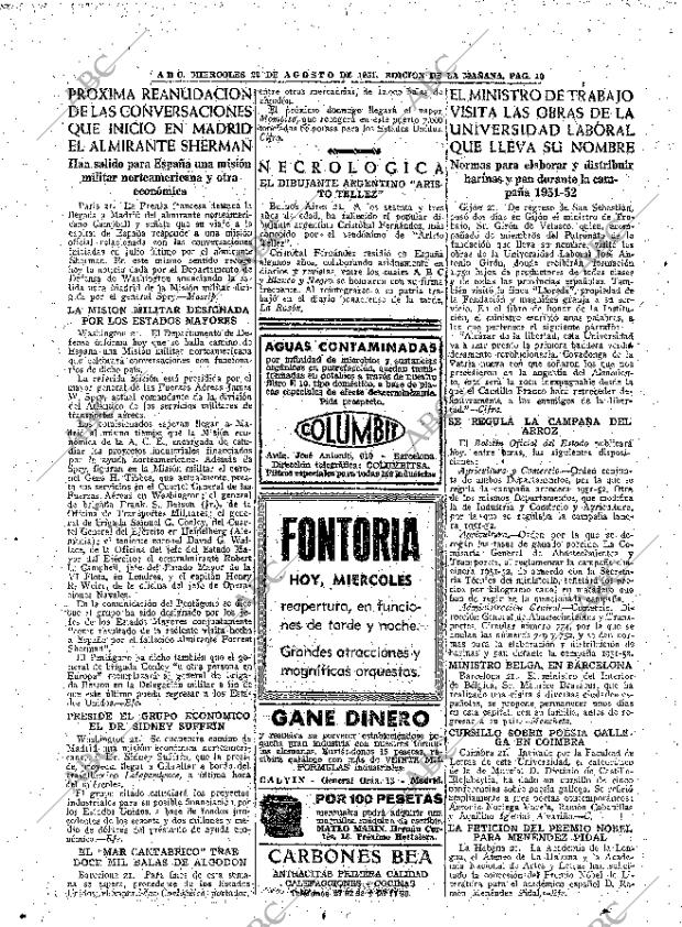 ABC MADRID 22-08-1951 página 10