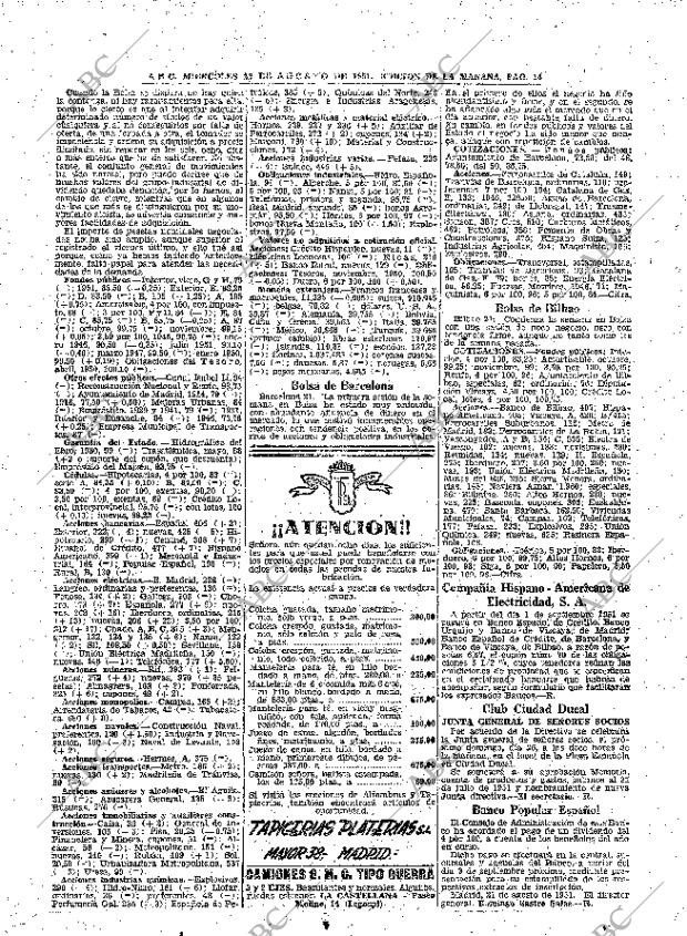 ABC MADRID 22-08-1951 página 14