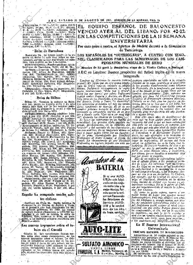 ABC MADRID 25-08-1951 página 15