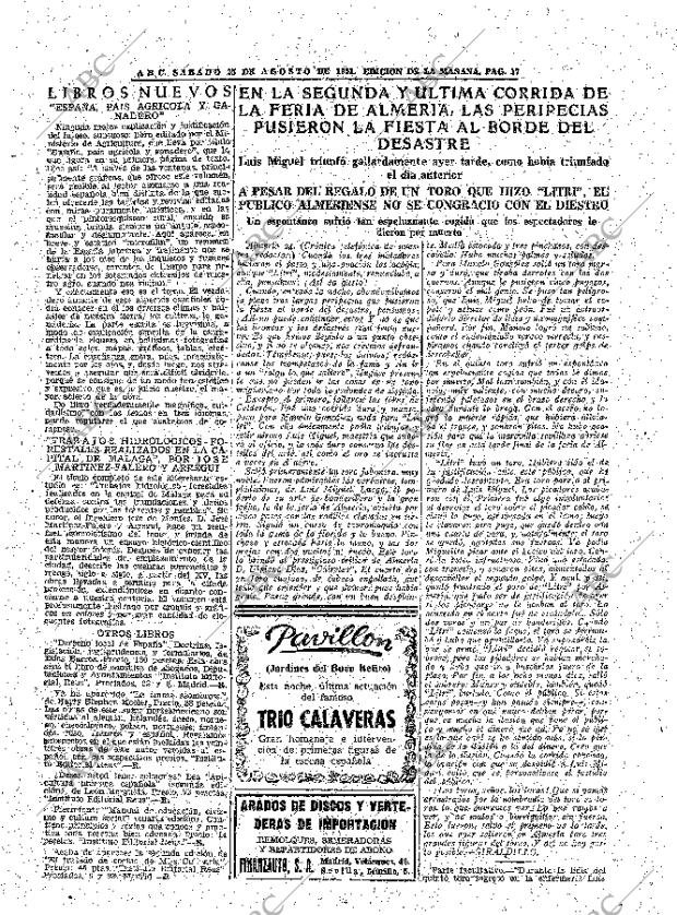 ABC MADRID 25-08-1951 página 17