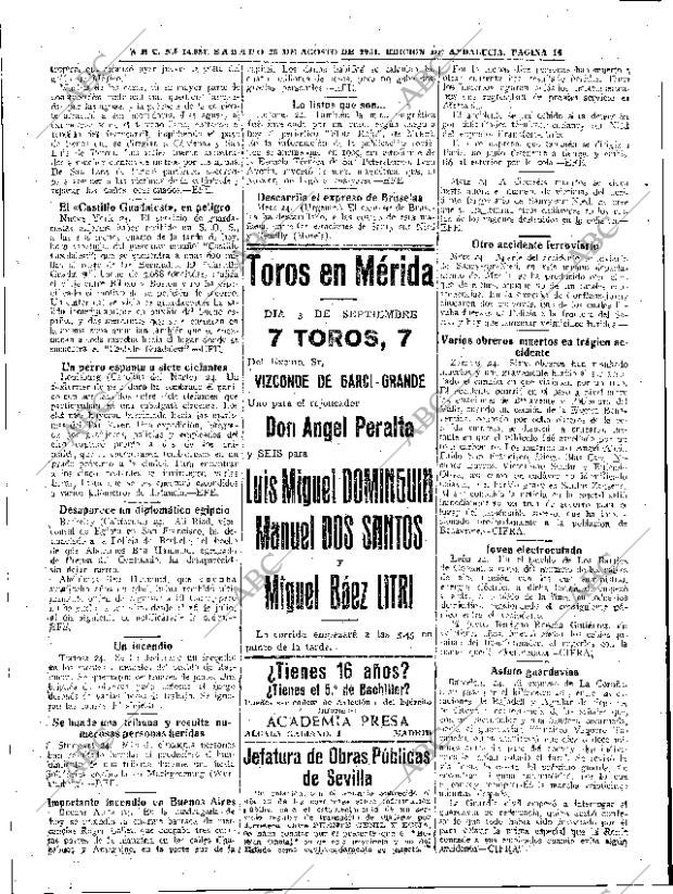 ABC SEVILLA 25-08-1951 página 14