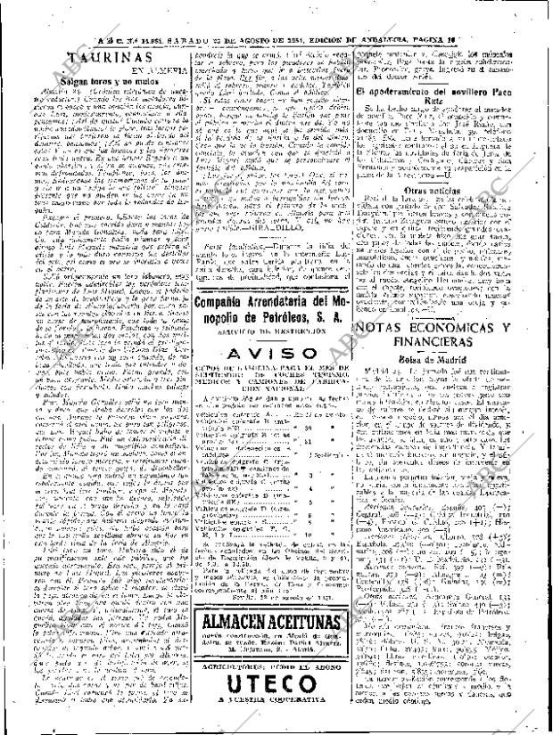 ABC SEVILLA 25-08-1951 página 16