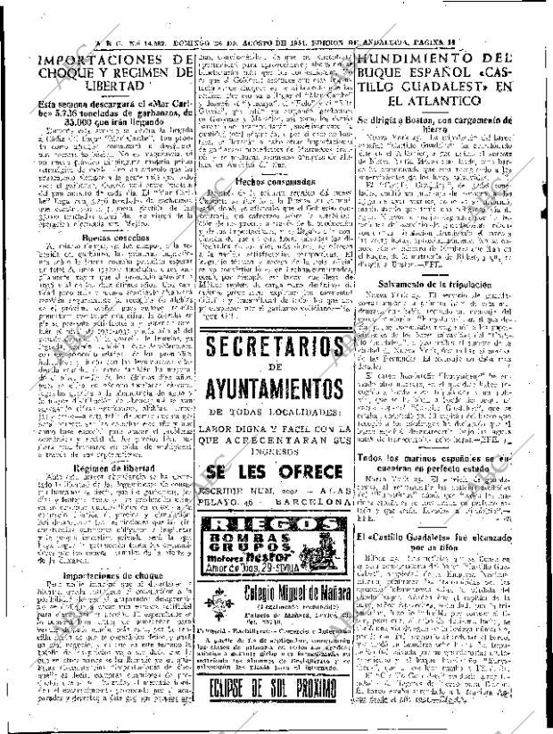 ABC SEVILLA 26-08-1951 página 14