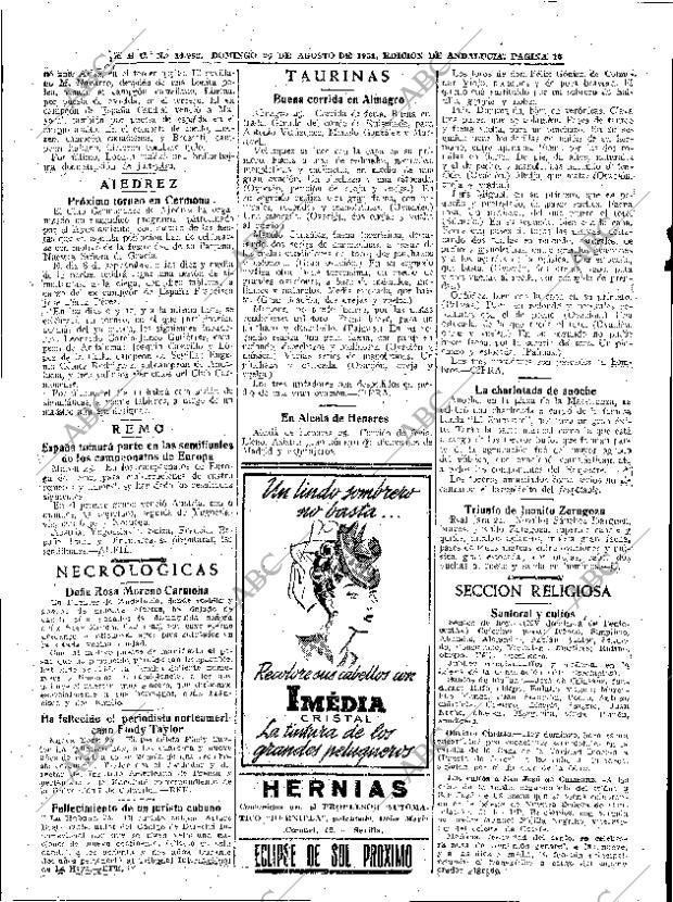 ABC SEVILLA 26-08-1951 página 16