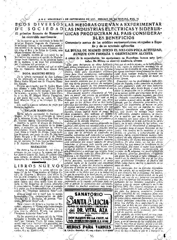 ABC MADRID 05-09-1951 página 15