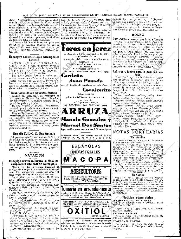 ABC SEVILLA 13-09-1951 página 16