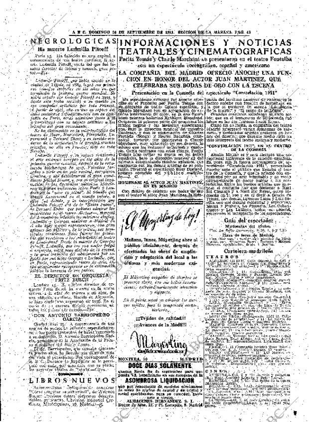 ABC MADRID 16-09-1951 página 43