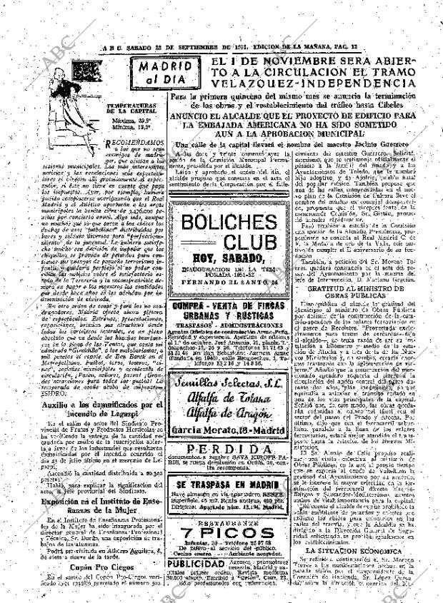 ABC MADRID 22-09-1951 página 13