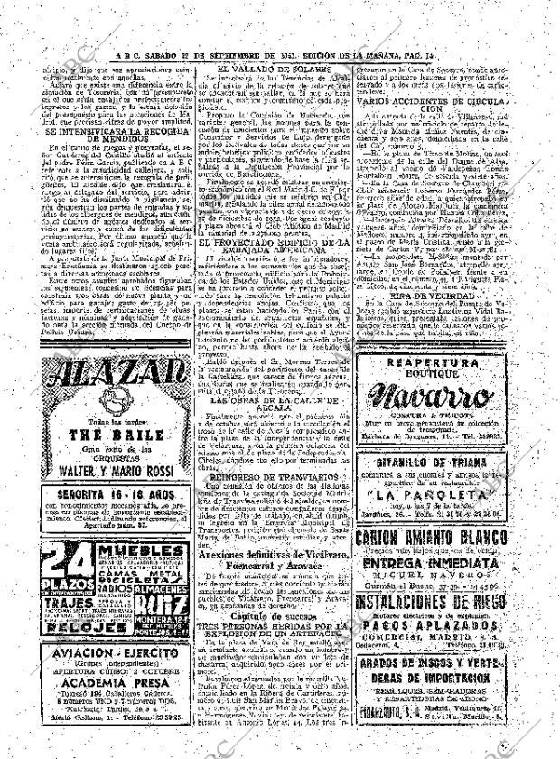 ABC MADRID 22-09-1951 página 14