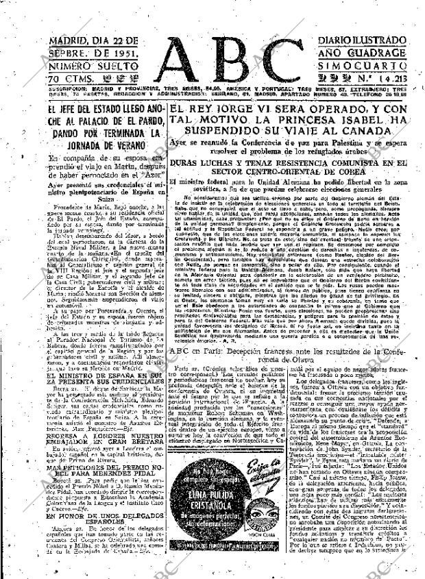 ABC MADRID 22-09-1951 página 9
