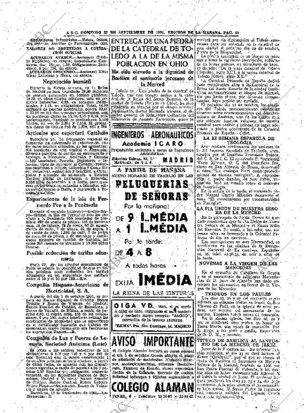 ABC MADRID 23-09-1951 página 40