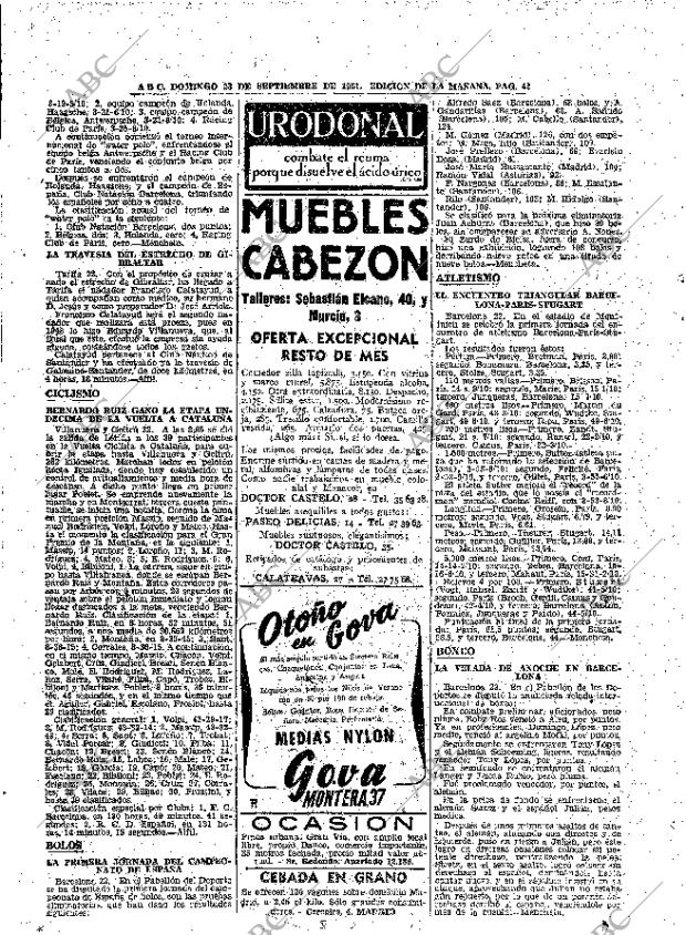 ABC MADRID 23-09-1951 página 42