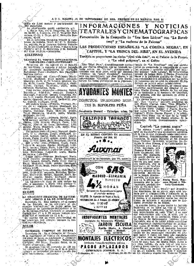 ABC MADRID 25-09-1951 página 31