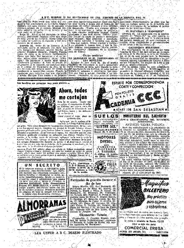 ABC MADRID 25-09-1951 página 34