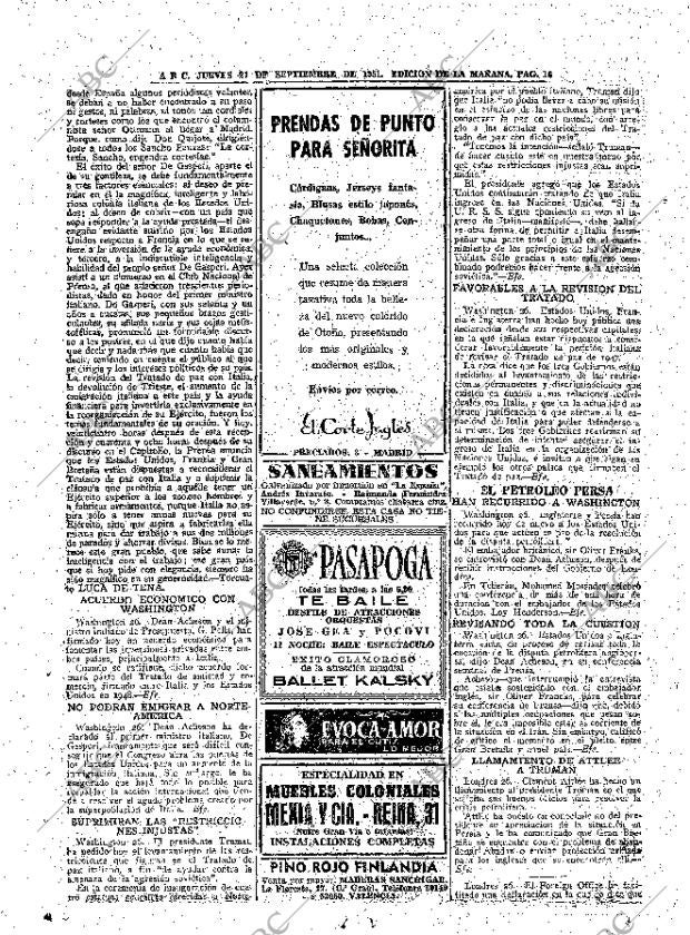 ABC MADRID 27-09-1951 página 16