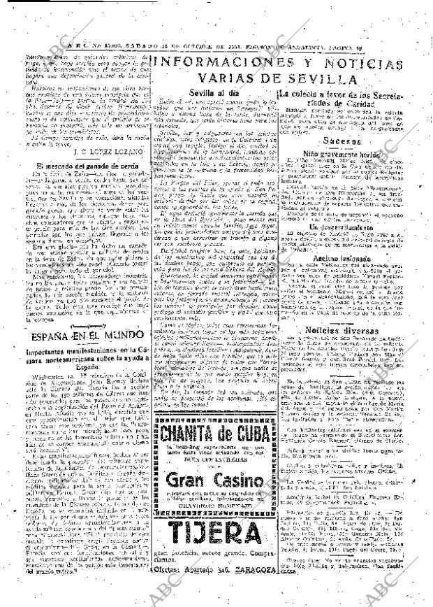 ABC SEVILLA 13-10-1951 página 16