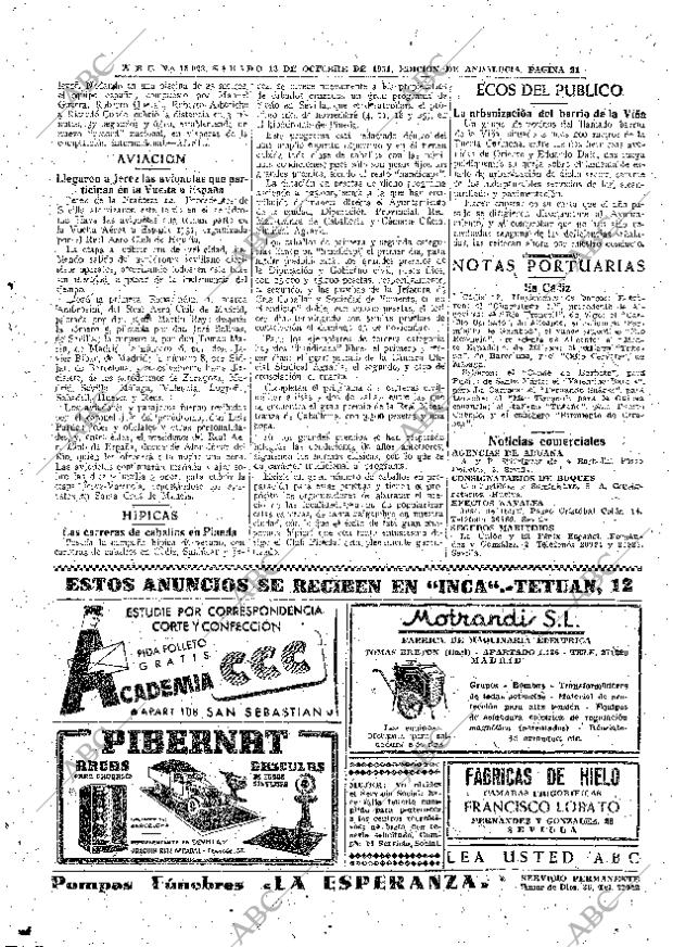 ABC SEVILLA 13-10-1951 página 21