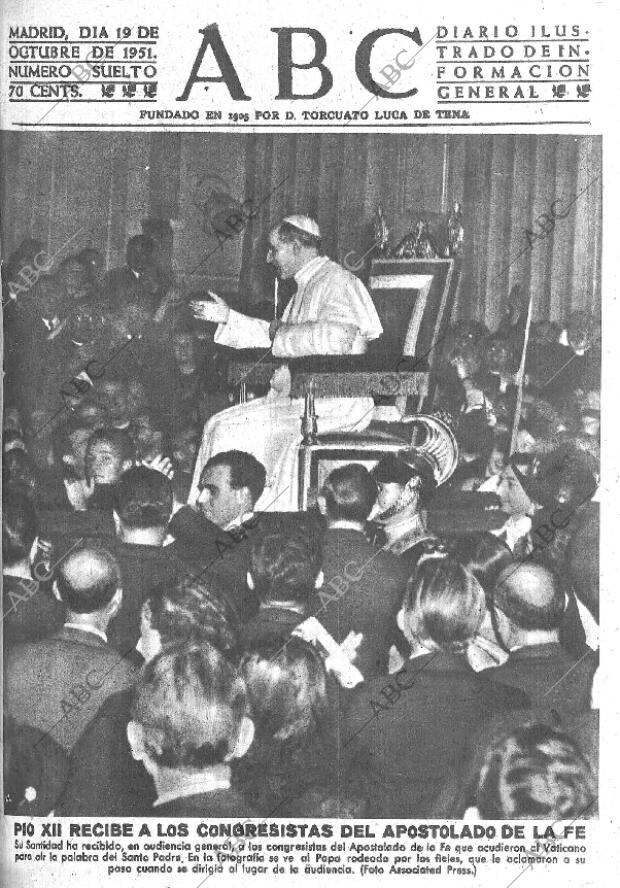 ABC MADRID 19-10-1951 página 1