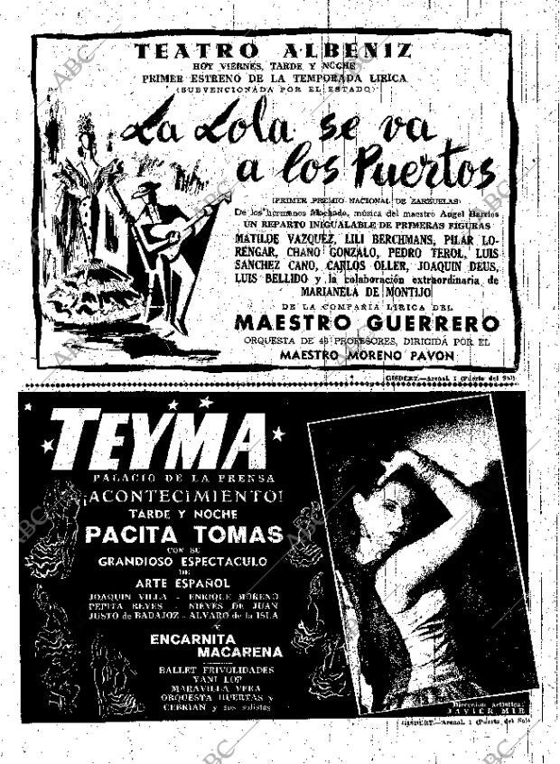 ABC MADRID 19-10-1951 página 6