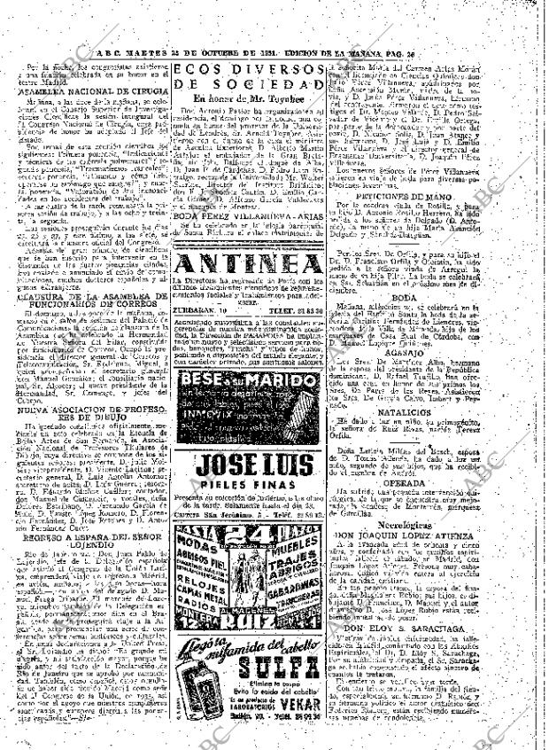 ABC MADRID 23-10-1951 página 26