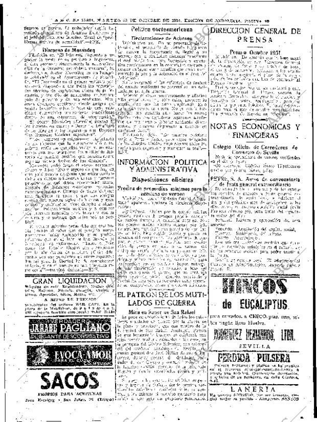 ABC SEVILLA 23-10-1951 página 10