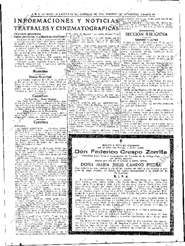 ABC SEVILLA 23-10-1951 página 20