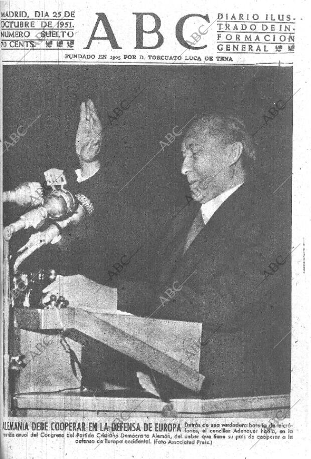 ABC MADRID 25-10-1951 página 1