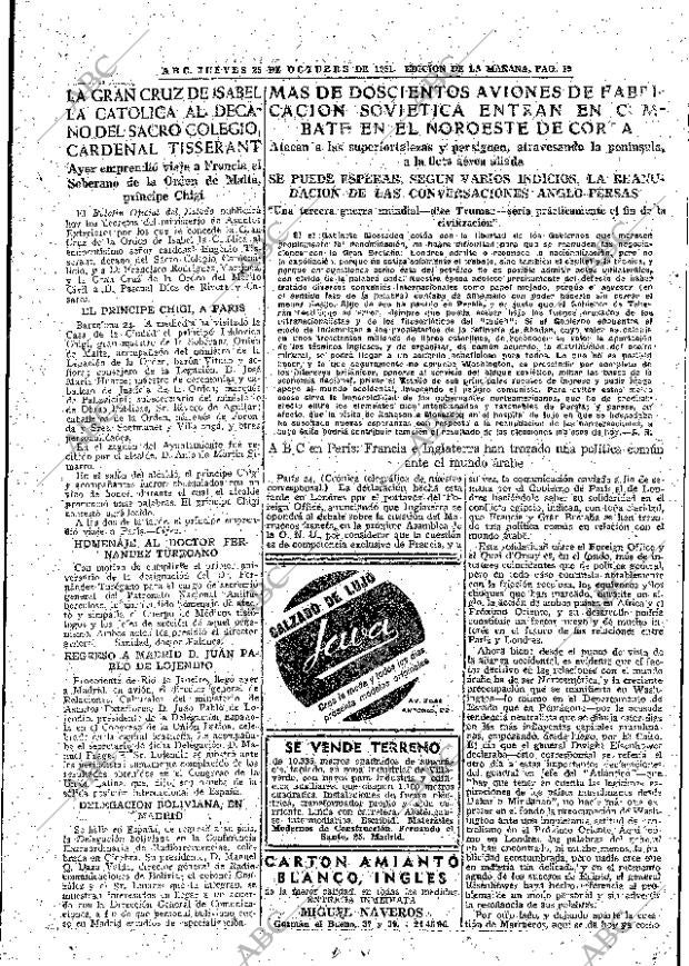 ABC MADRID 25-10-1951 página 19
