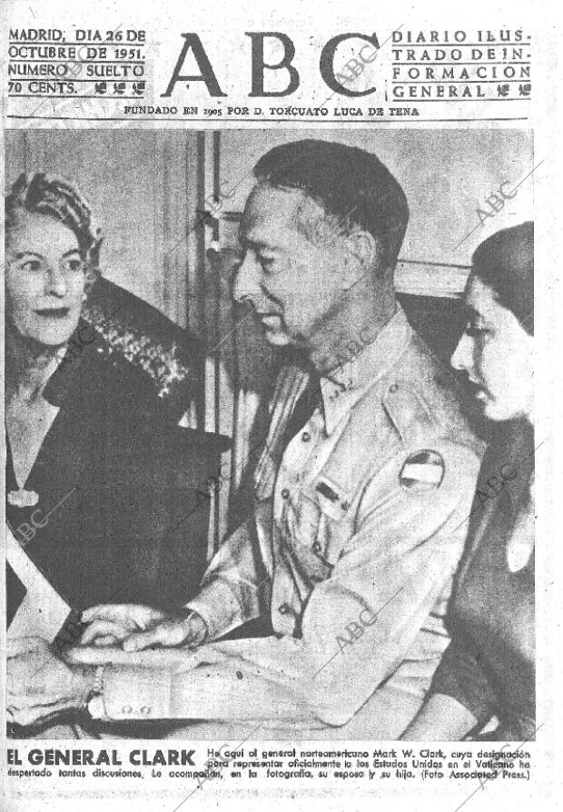 ABC MADRID 26-10-1951 página 1