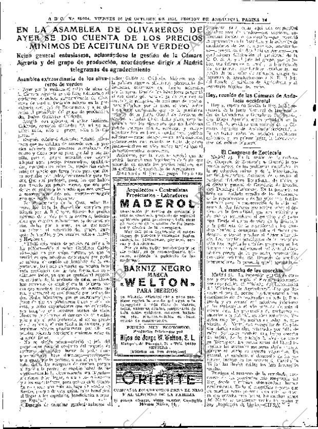 ABC SEVILLA 26-10-1951 página 14